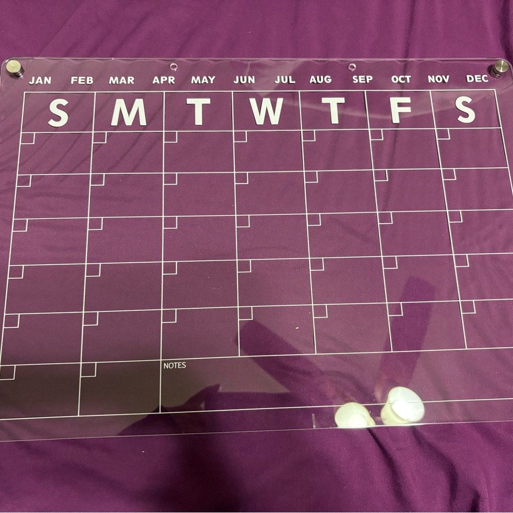 Clear Acrylic Wall Calendar for Home Office